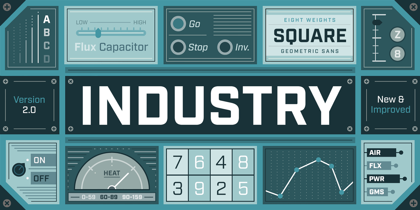 Industry Font preview